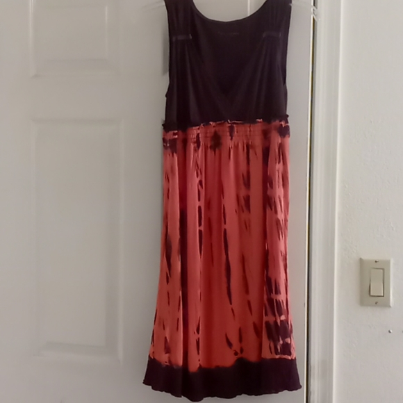 Calvin Klein Jeans Dresses & Skirts - Calvin Klein Jeans Sleeveless Vneck  Pink/Brown Dress Size S